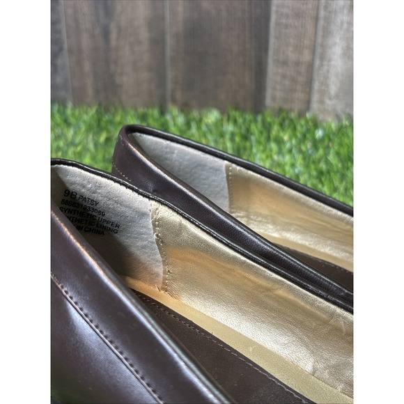 Chaps Patsy Women's Brown Leather Tassel Loafers Size 9B Perfect Condition - Picture 2 of 7